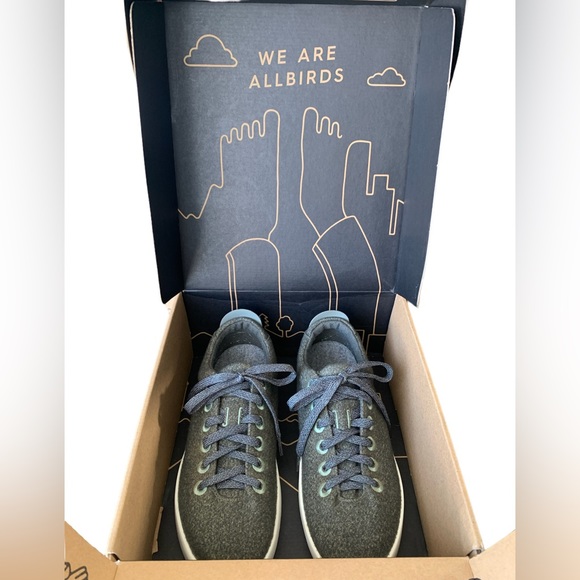 Allbirds Wool Piper Men’s Shoes Dark Jungle (Blizzard) Size M9 GUC - Picture 2 of 12